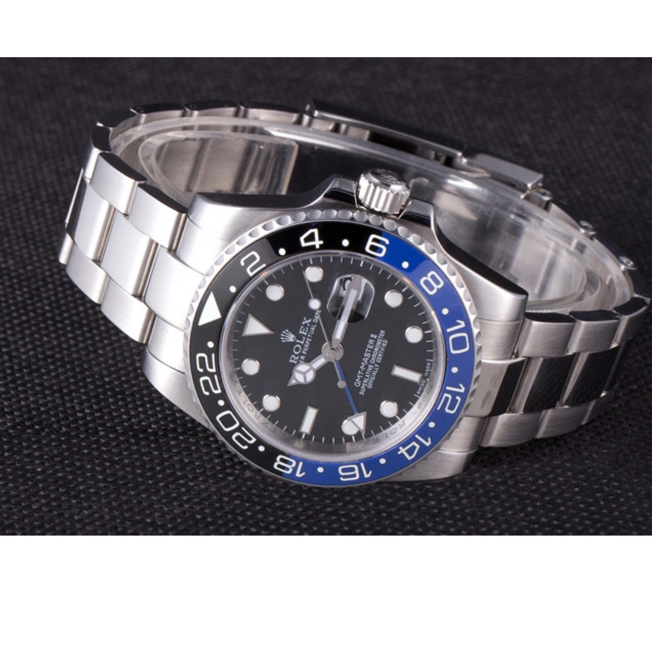 Aaa replica watch BLUE 2013 621393 Rolex rl431 BLACK MASTER GMT II BEZEL 0803